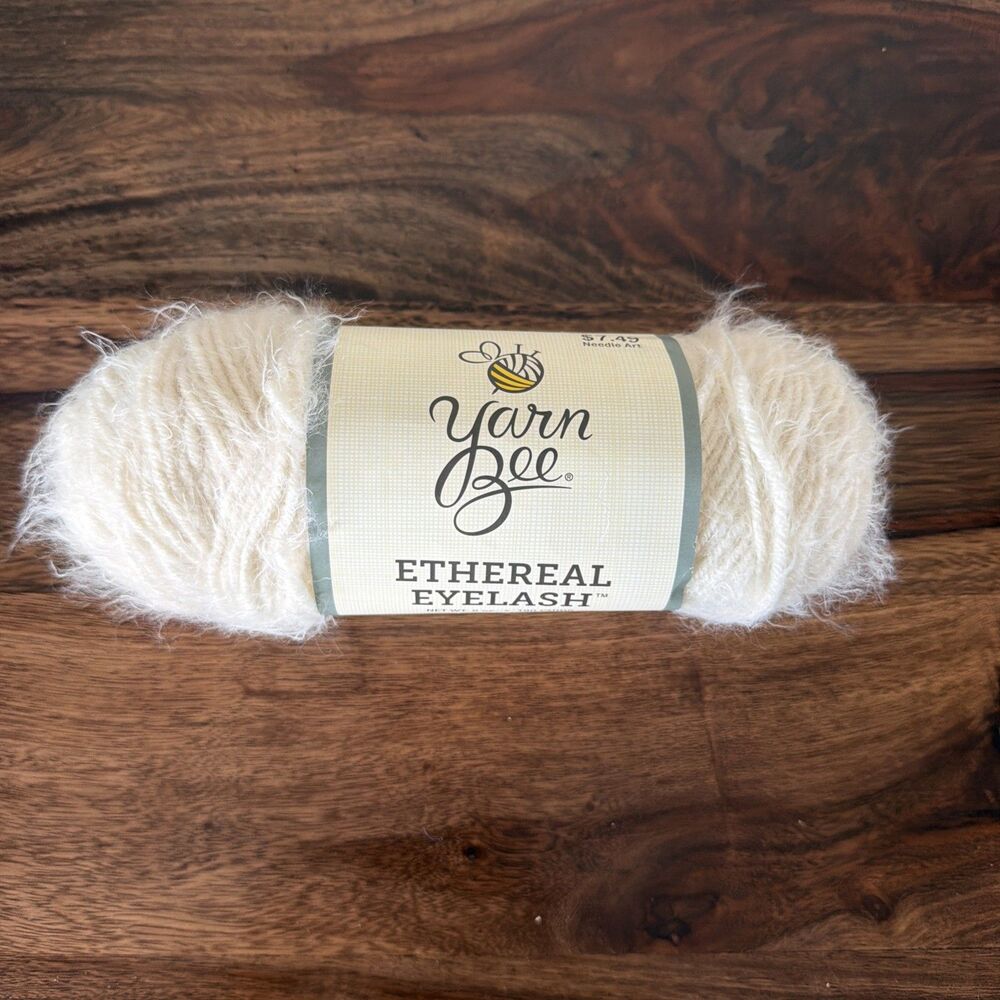Yarn Bee Ethereal Eyelash Yarn Ivory 5oz